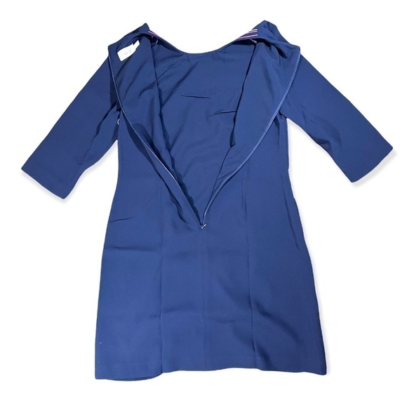 NWT Eliza J Navy and Purple Embroidered Shift Dress sz 10 - Picture 7 of 15